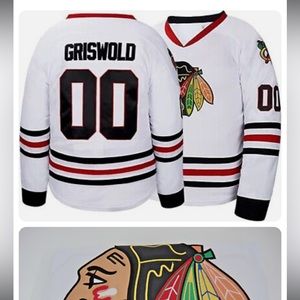 Clark Griswold novelty 80s movie throwback jersey. Chicago Blackhawks.